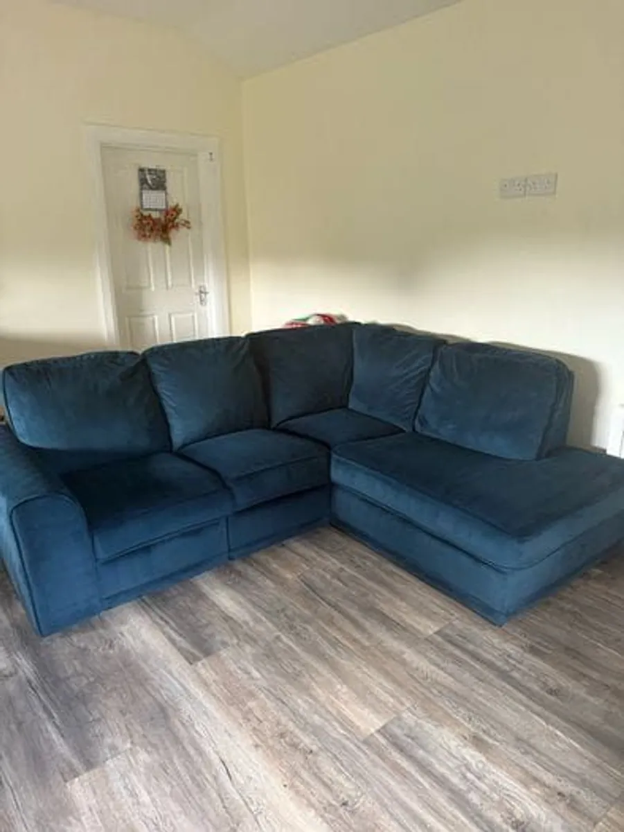 Orca Velvet Corner Sofa - Image 1