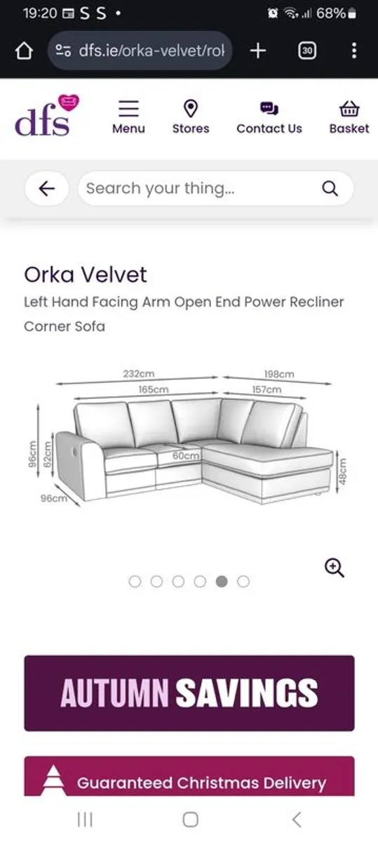 Orca Velvet Corner Sofa - Image 4