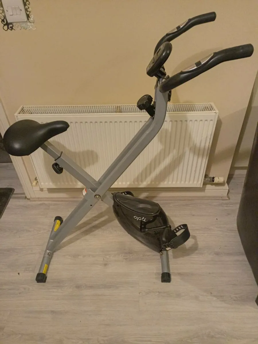 Opti folding exercise bike. - Image 1