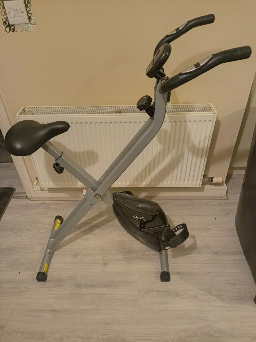Opti folding exercise bike. - Image 2