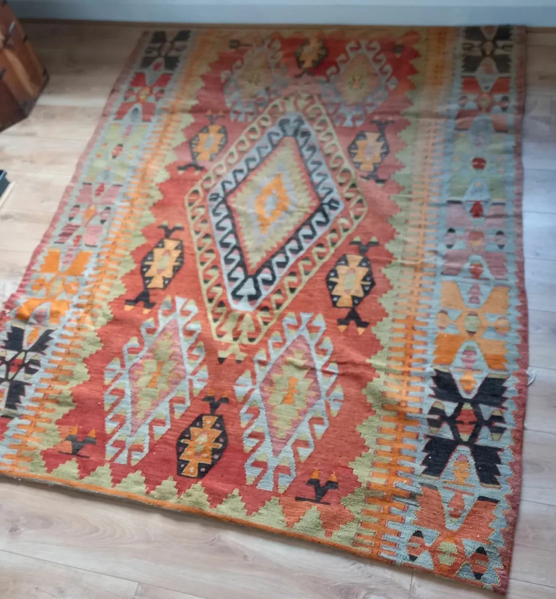 Handwoven authentic turkish rug