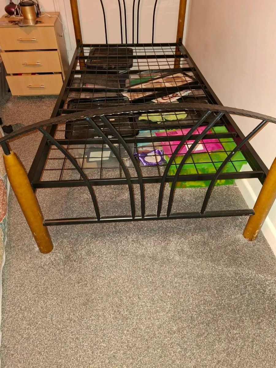 Lovely single bed frame and mattress if wanted - Image 2