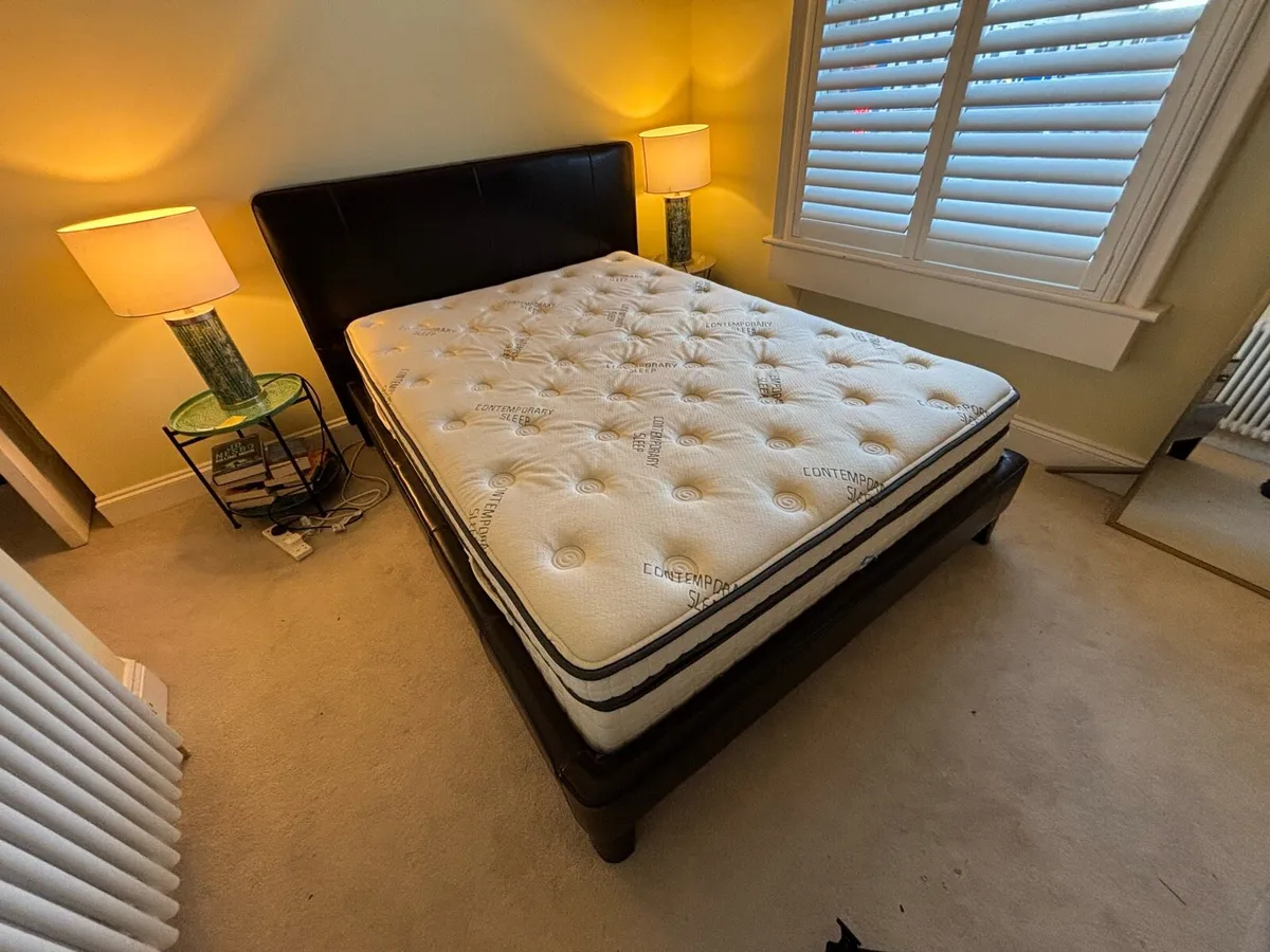 Leather Bed frame 4ft 6