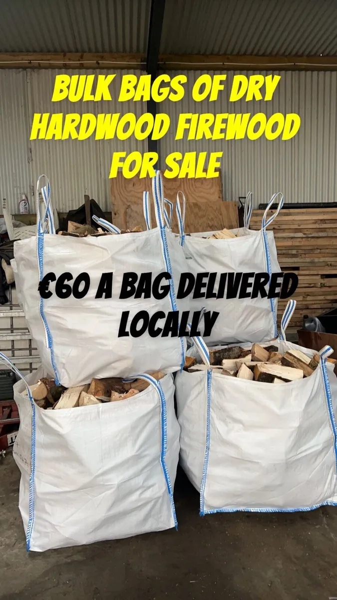 Bulk bags of dry hardwood firewood - Image 1