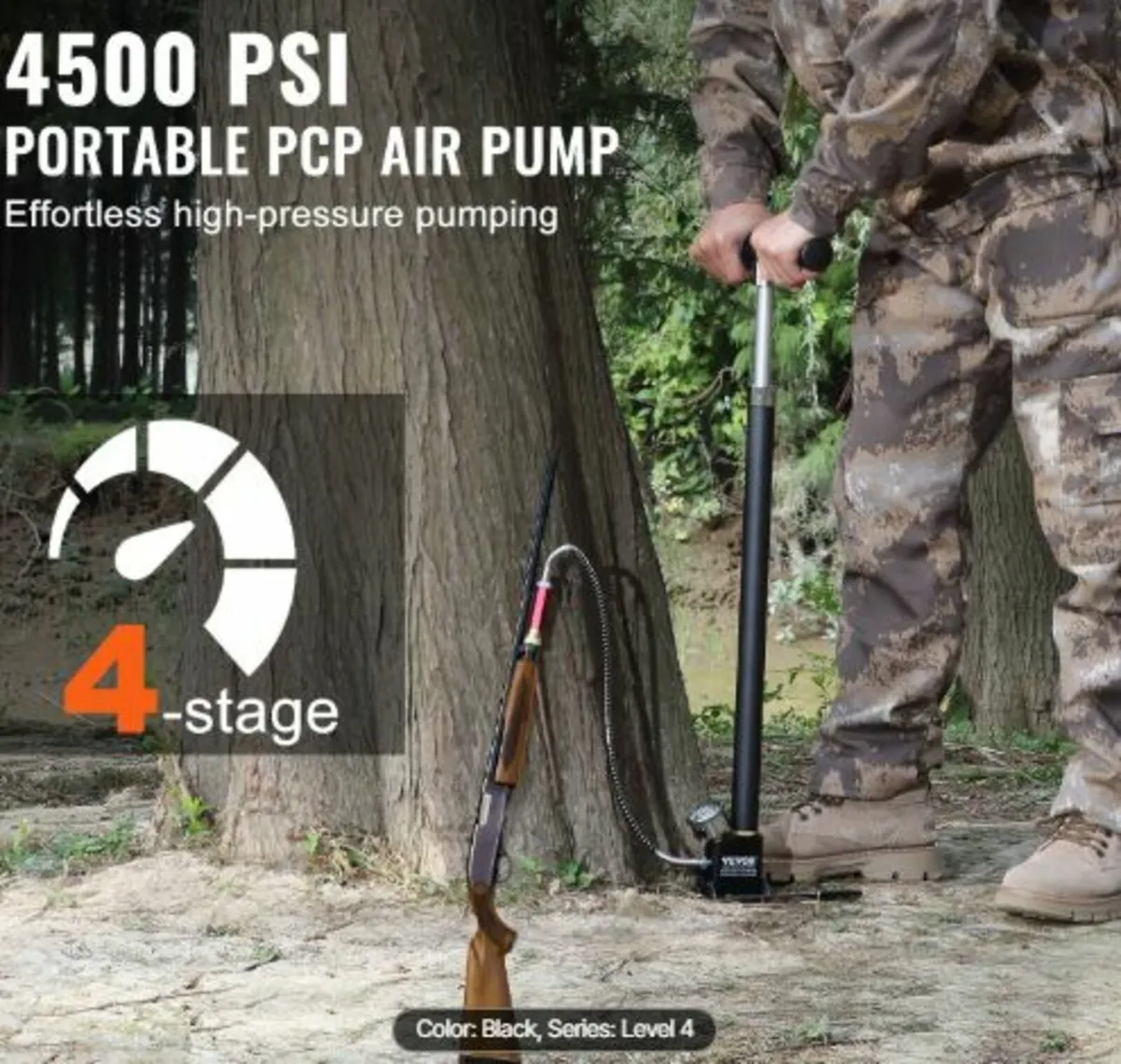 PCP Hand Pump,4 Stage,30Mpa4500 PSI High Pressure - Image 2
