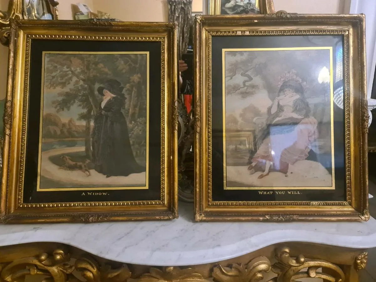 Pair of Antique pictures - Image 1