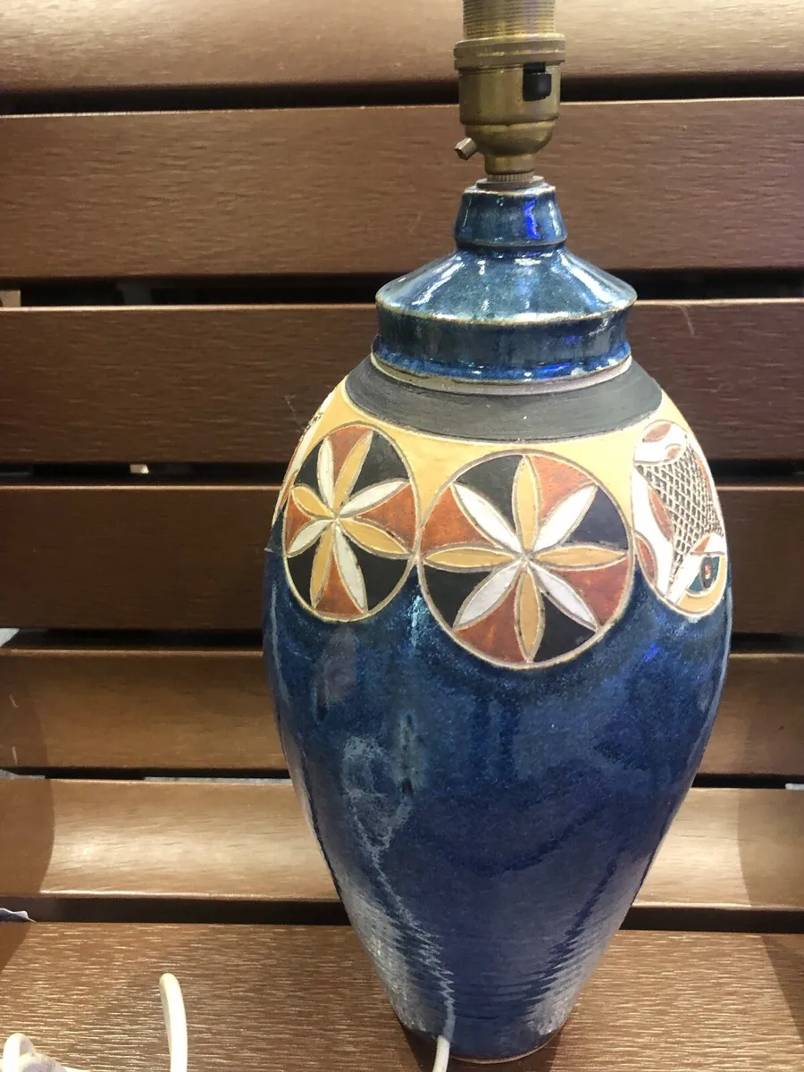 Blue Ceramic Lamp - Image 3