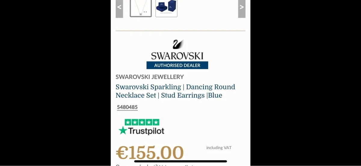 Swavorski Blue Necklace & matching earring set - Image 2
