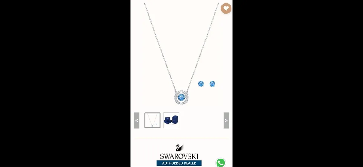 Swavorski Blue Necklace & matching earring set - Image 3