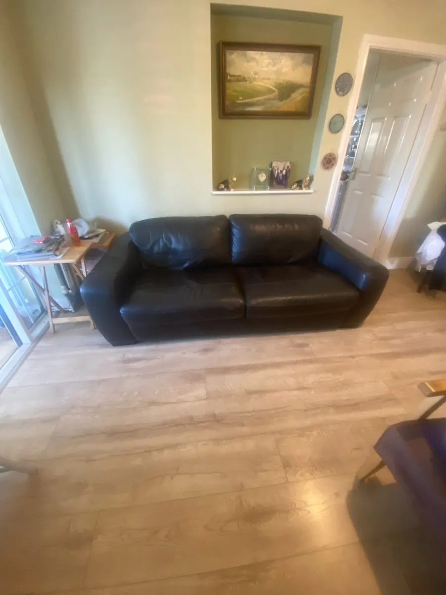 A 3 seater pure leather couch