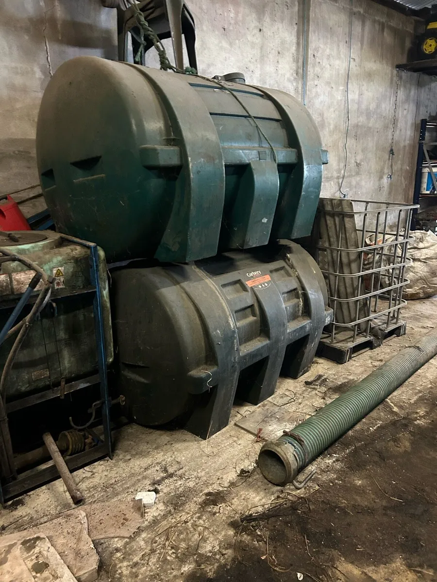 2 large oil tanks