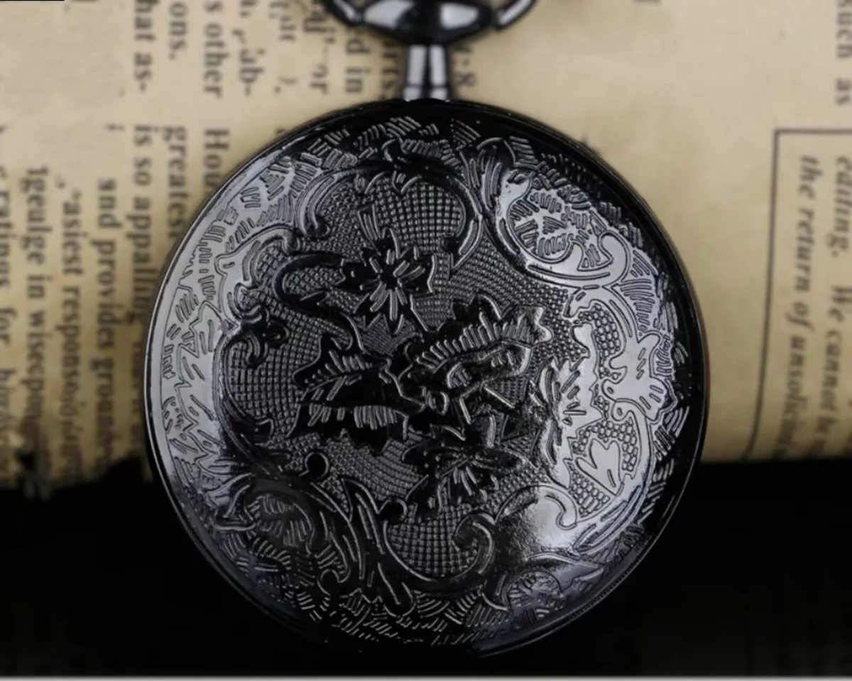 Large dial pocket watch and chain, Free Post - Image 4