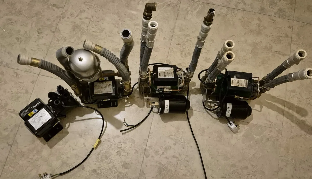 JOB LOT OF ALL 4 SALAMANDER SHOWER PUMPS SYSTEMS J - Image 1