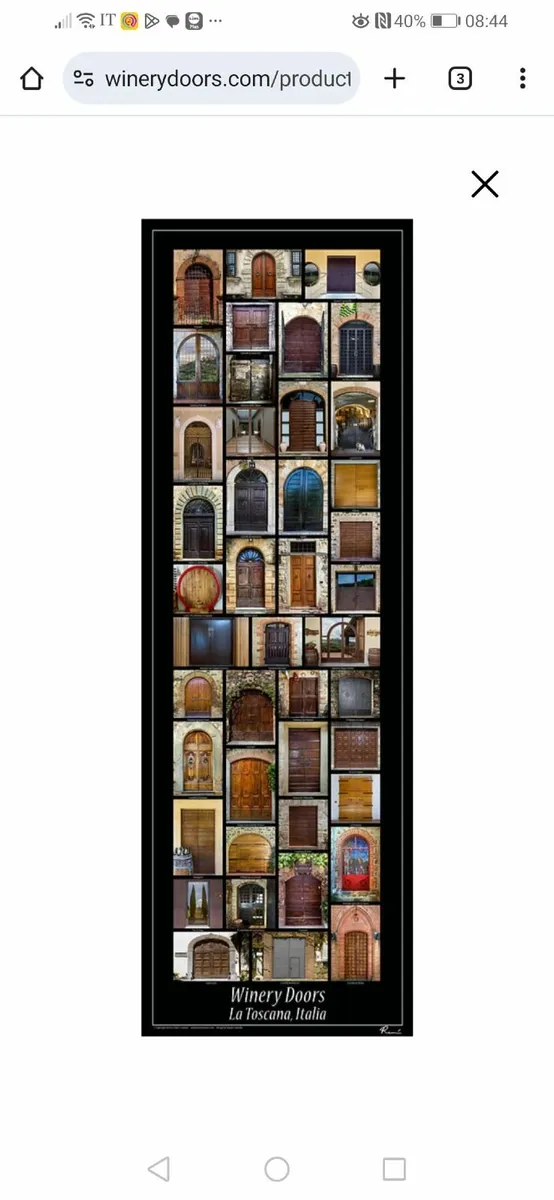 Framed long poster Winery Doors Tuscana Italy - Image 2