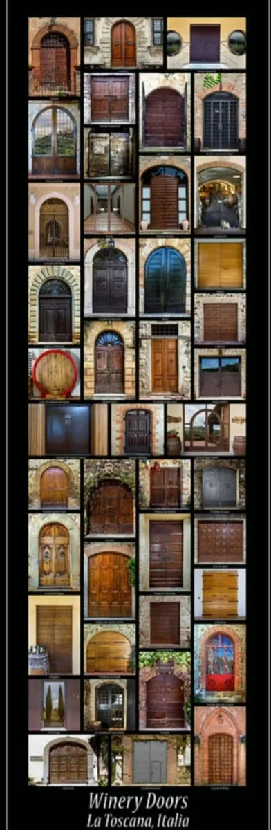 Framed long poster Winery Doors Tuscana Italy - Image 3