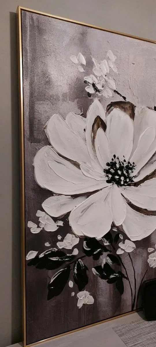 Framed Canvas Floral Wall Art - Image 2