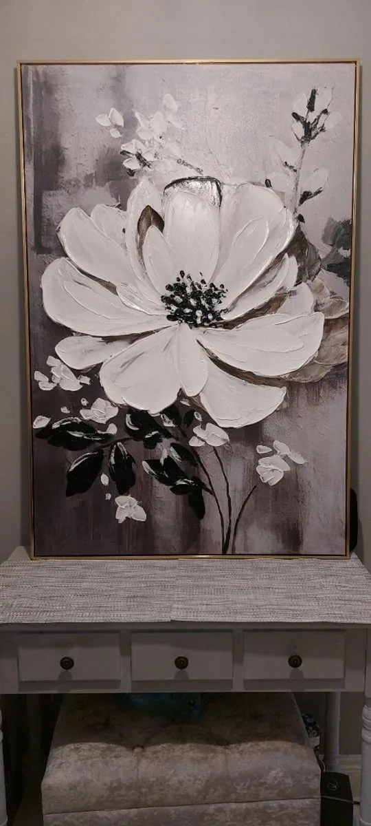 Framed Canvas Floral Wall Art - Image 4