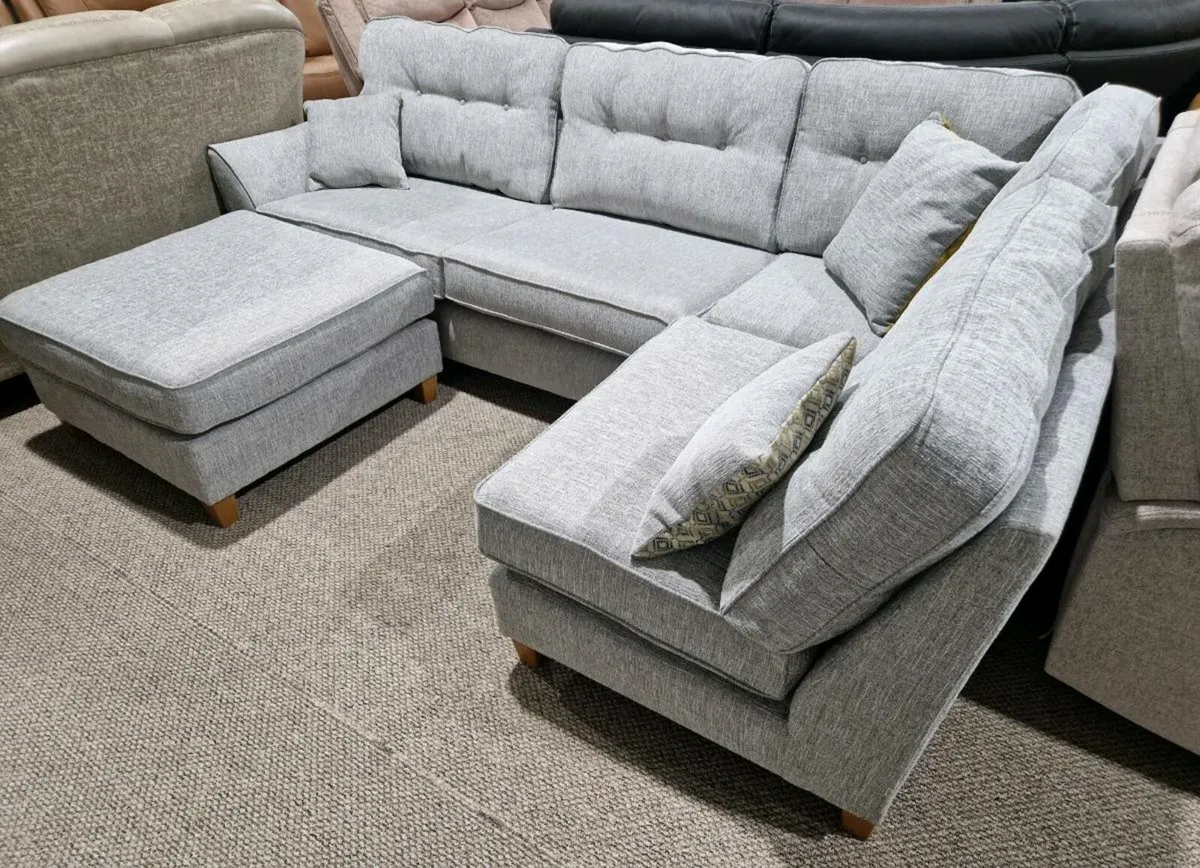 New Grey Corner Sofa - Image 1