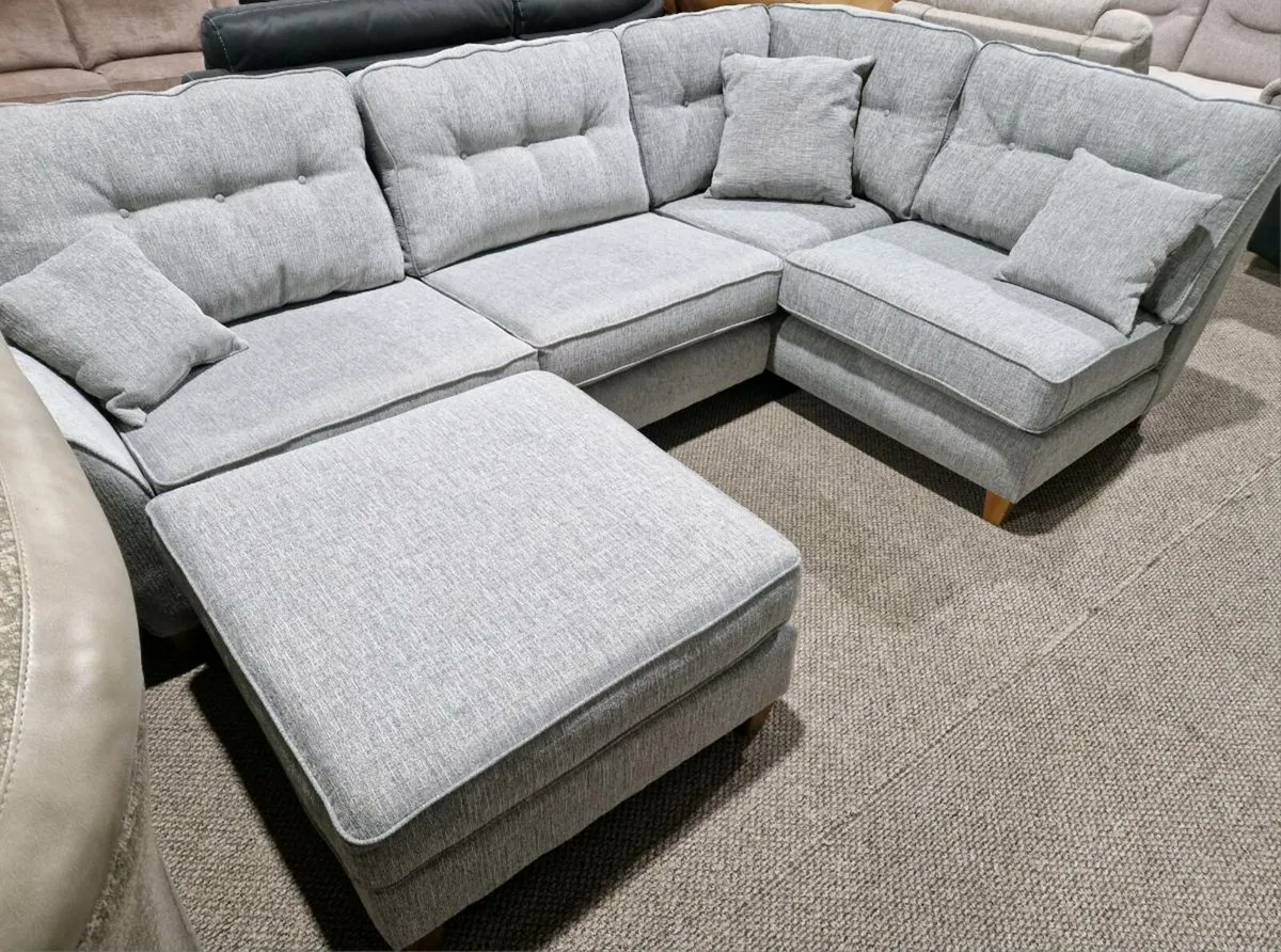 New Grey Corner Sofa - Image 2