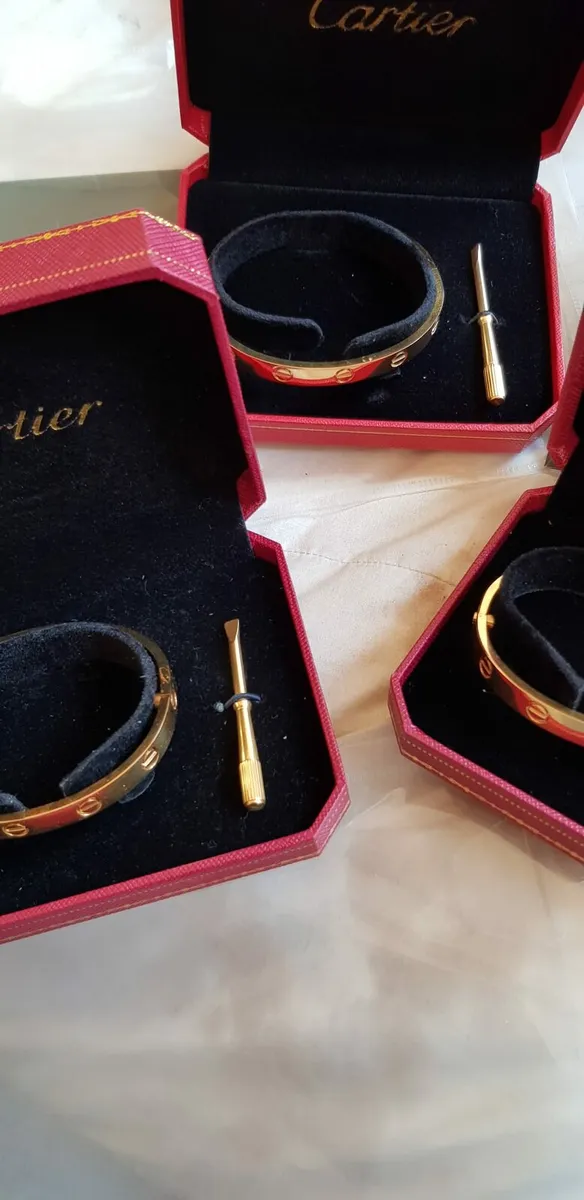 Cartier Love Bangle in White or Yellow Gold - Image 2