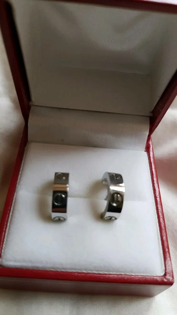 Cartier Love Design Loop Earrings - Image 2