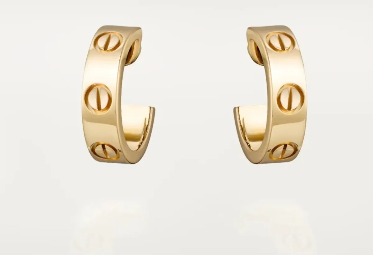 Cartier Love Design Loop Earrings - Image 1