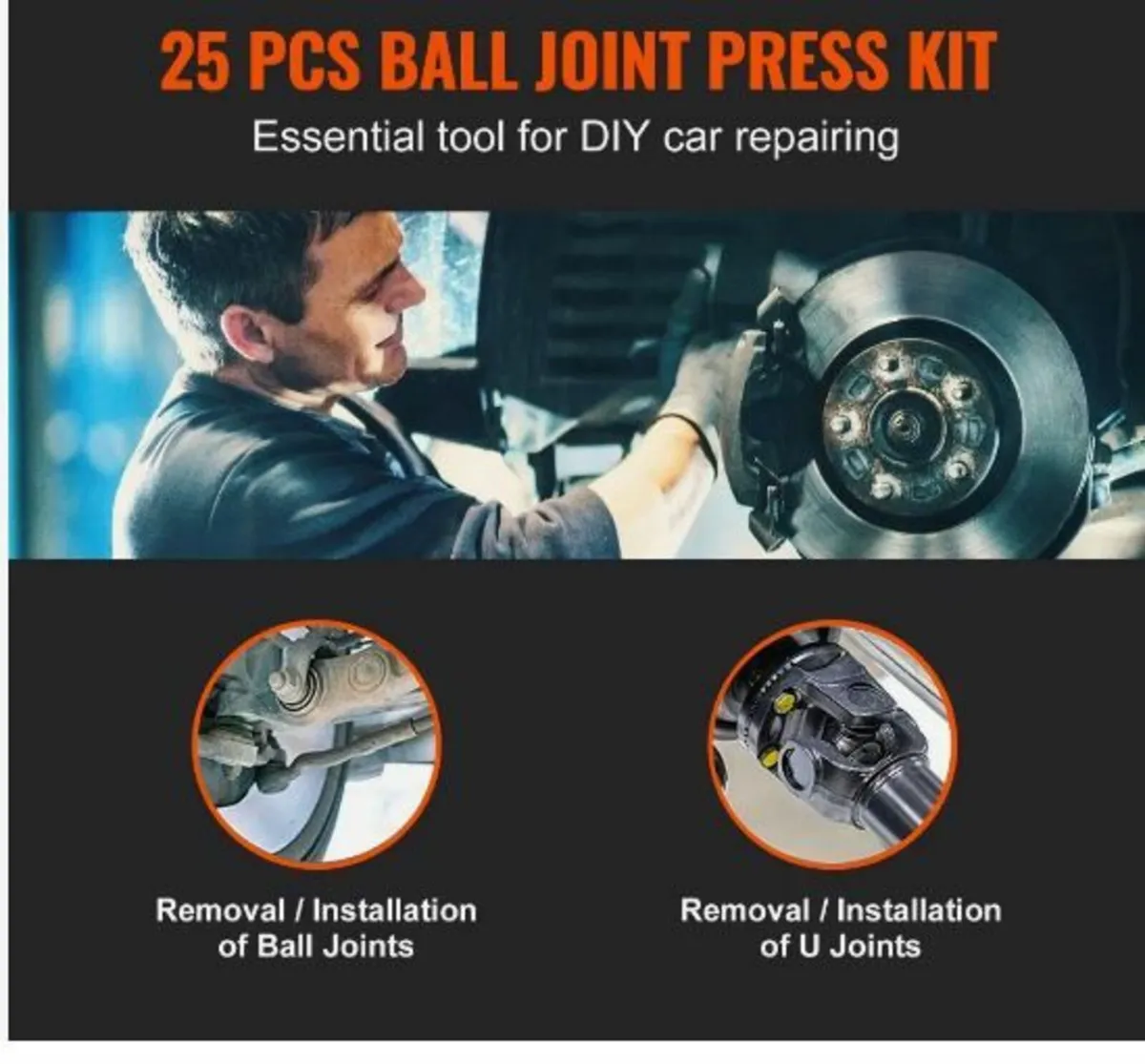 Ball Joint Press Kit, 25 pcsTool Kit - Image 2