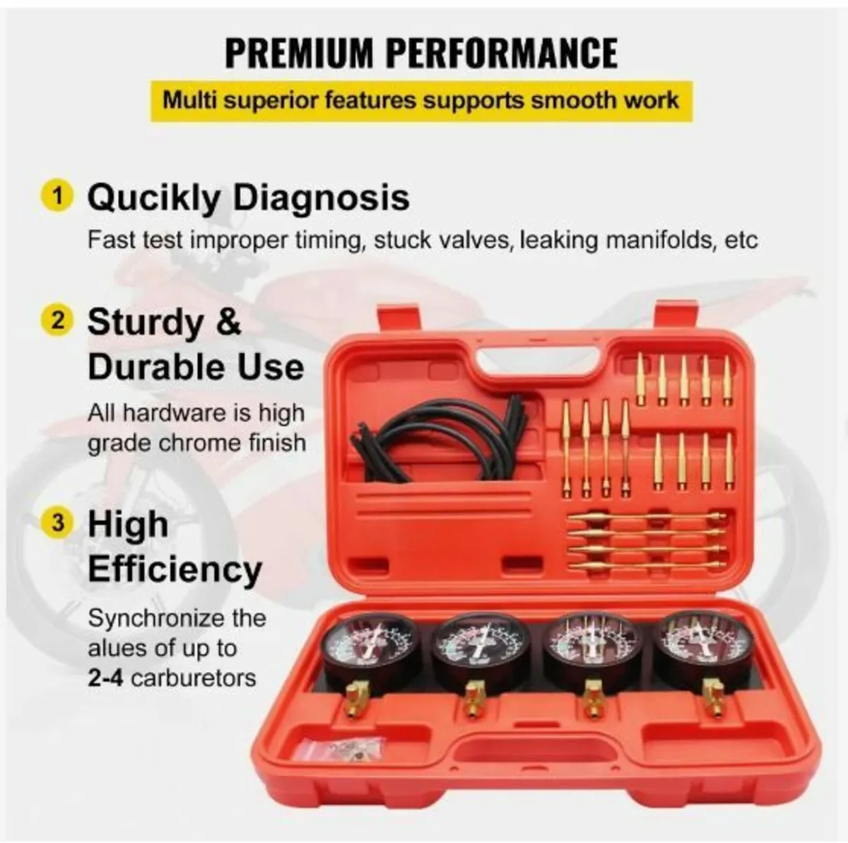 Fuel Vacuum Carburetor Synchronize Tool Kit - Image 2