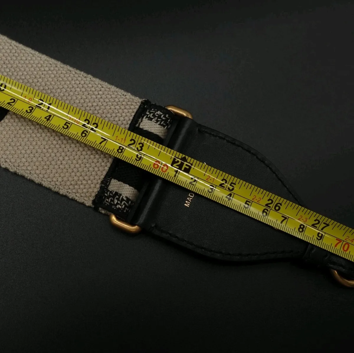 Christian Dior Canvas and Leather Bag Strap - Image 4