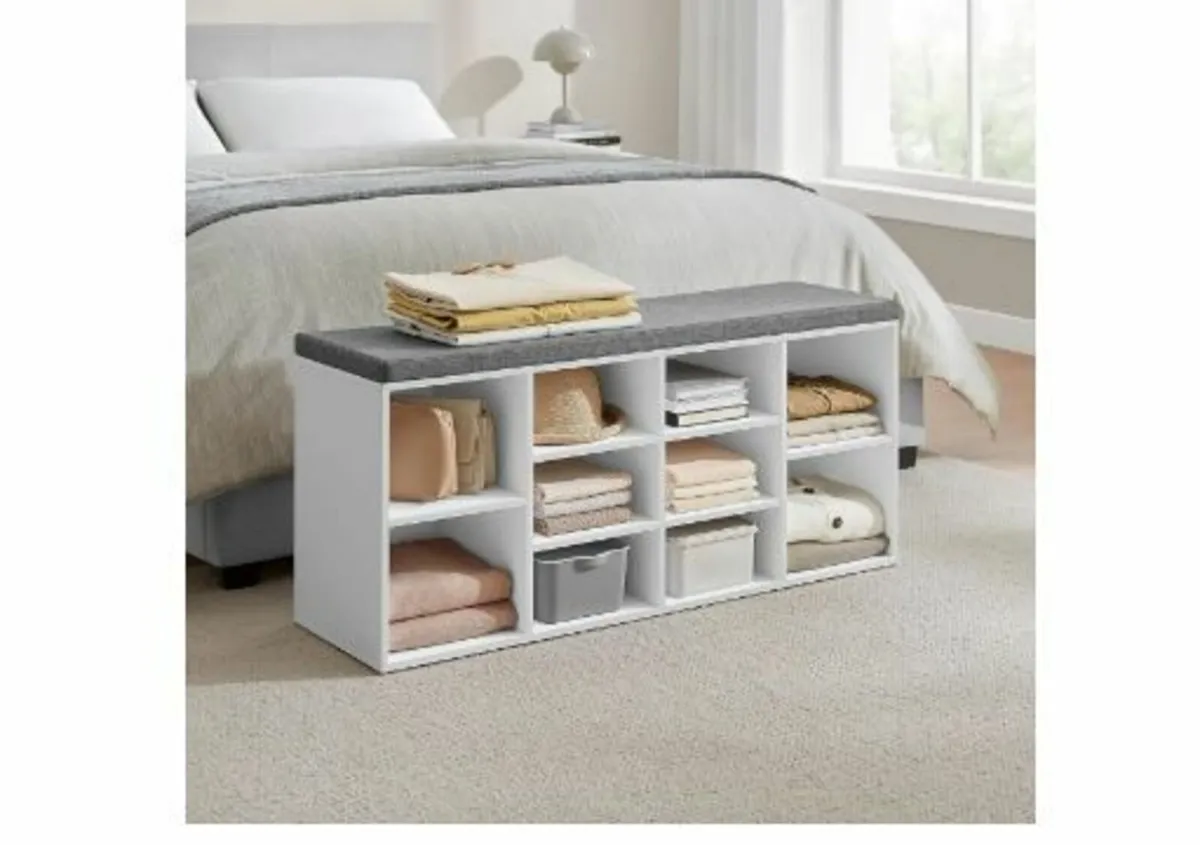 Shoe Bench, Shoe Rack with Seat - Image 2