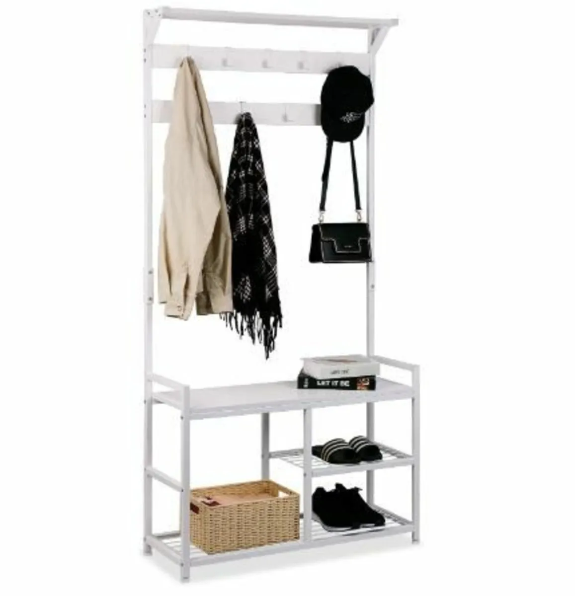 Leader Accessories Coat Stand with Bench - Image 1