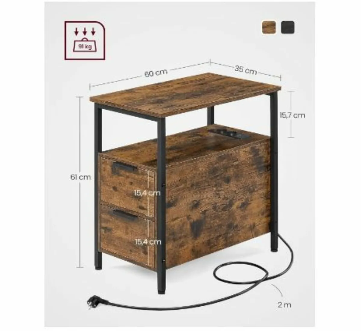 Side Table, Bedside Table - Image 4