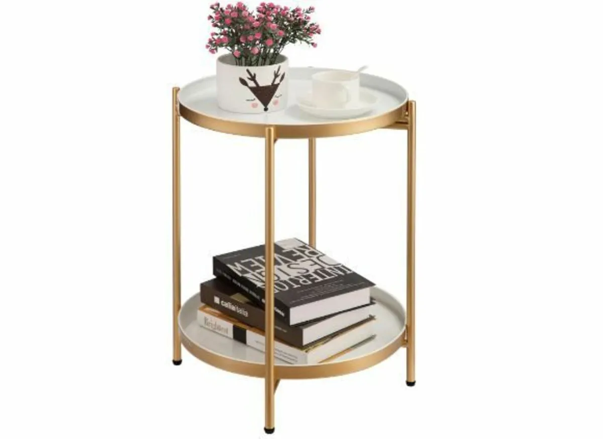 Side Table Gold Round Small - Image 1