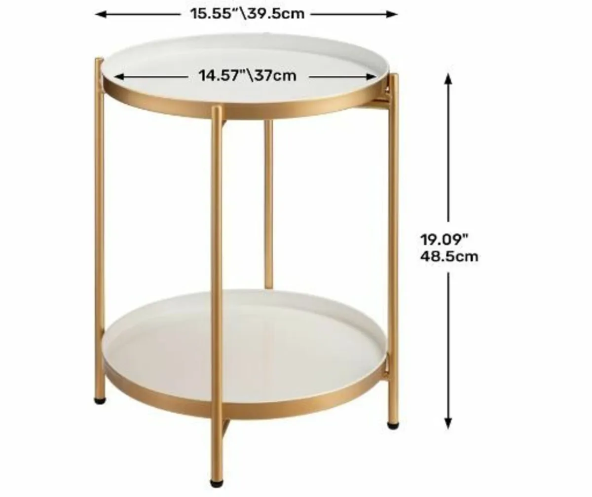 Side Table Gold Round Small - Image 2