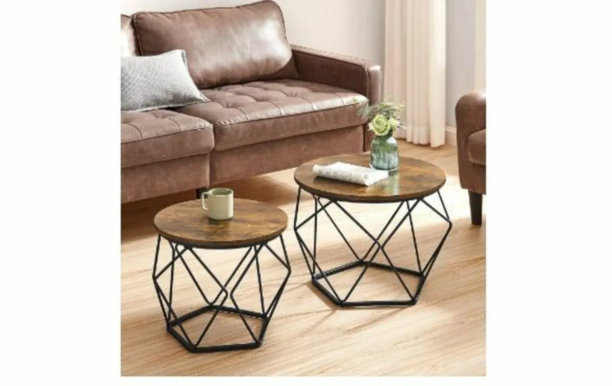 Round Coffee Table, Set of 2 - Image 2