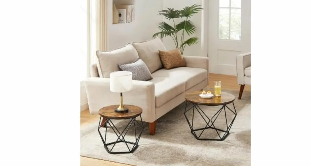 Round Coffee Table, Set of 2 - Image 4