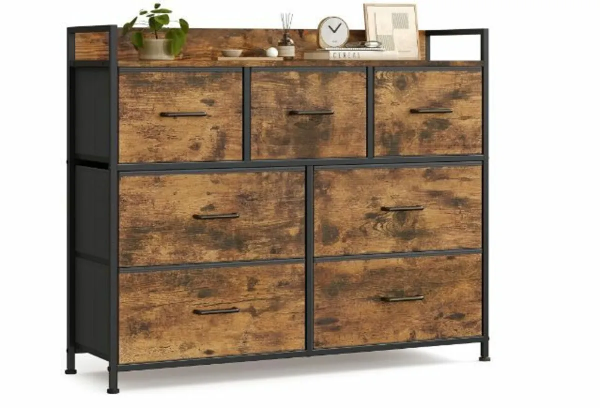 Chest of Drawers, 7 Fabric Drawers - Image 1