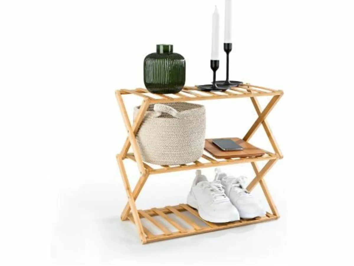 Bamboo Shelf, 3 Levels, Foldable - Image 4