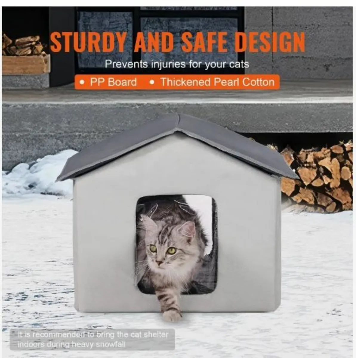 Heated Cat House, Outdoor Kitty Shelter - Image 4