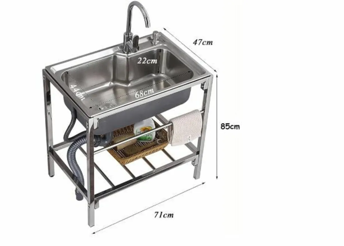 304 Stainless Steel Sink 1 Compartment - Image 1