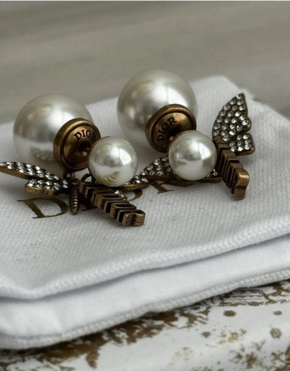 Christian Dior Dragonfly & Butterfly Earrings - Image 2