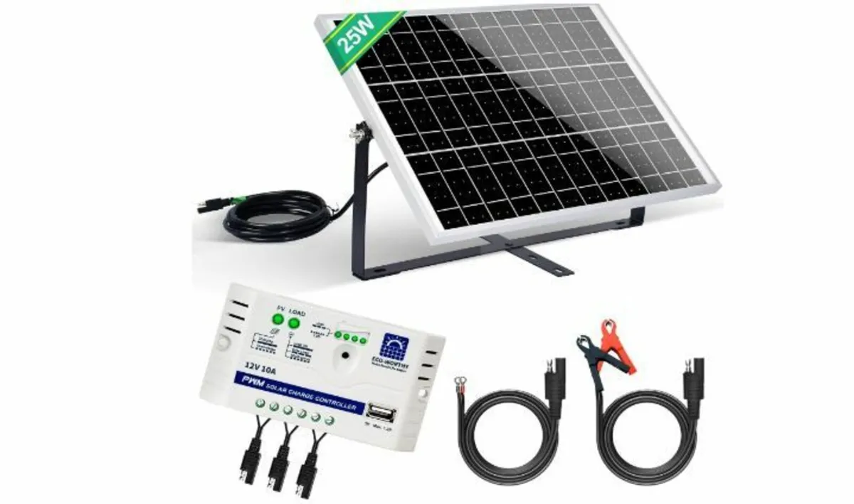 25 W 12 V Monocrystalline Solar Panel Kit - Image 1