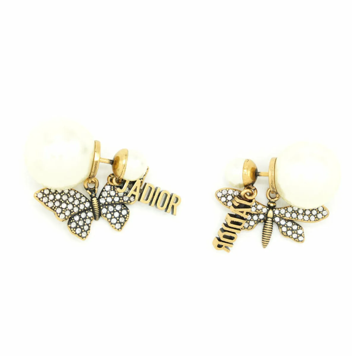 Christian Dior Dragonfly & Butterfly Earrings - Image 1