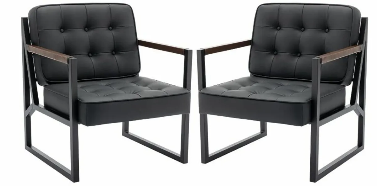 Mid Century Modern Wing Chair, Set of 2 - Image 2