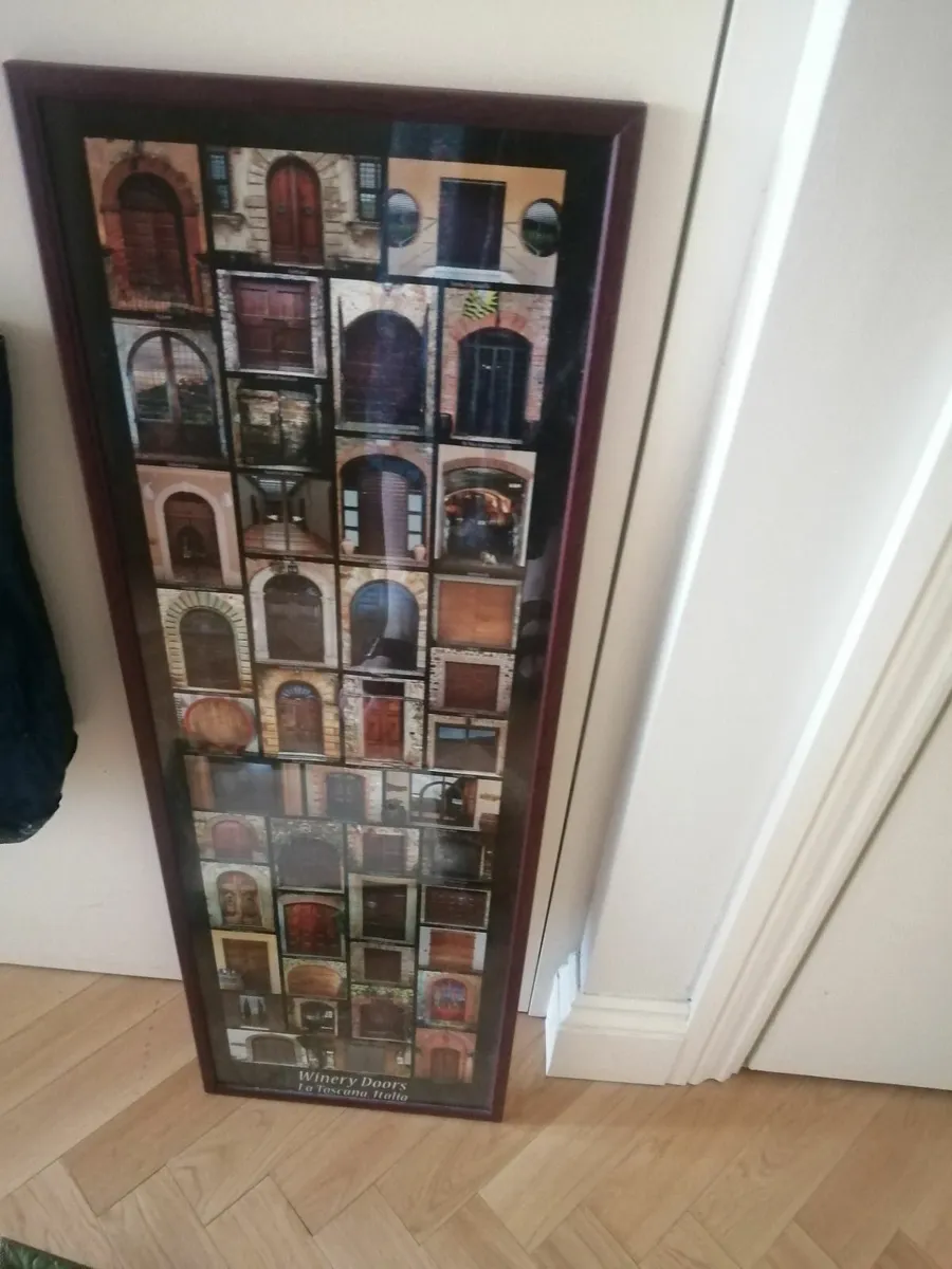 Framed long poster Winery Doors Tuscana Italy - Image 1