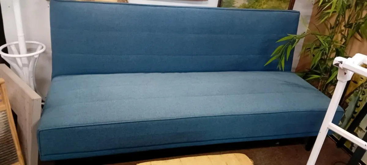 Modern Blue Fabric Sofa Bed
