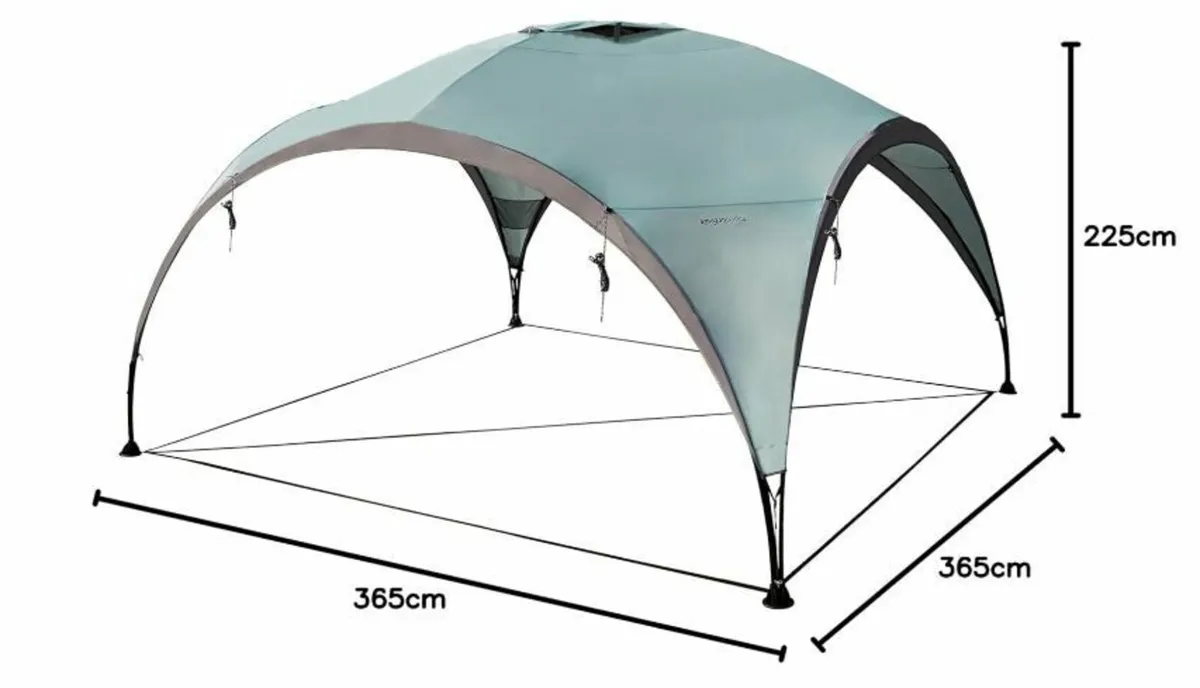 Party Tent, 3.65 x 3.65 m, Light Green - Image 3