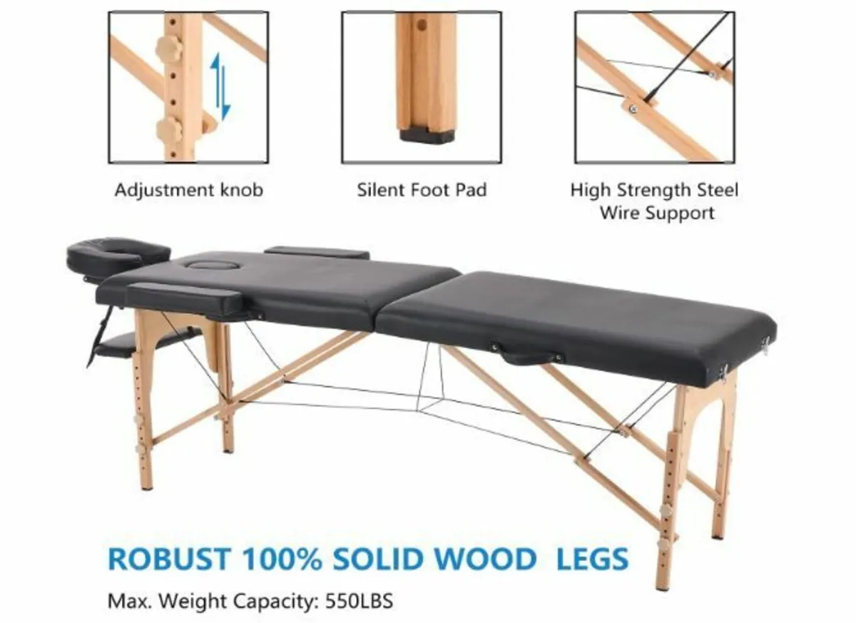 Folding Massage Table 2 Zone Massage - Image 3