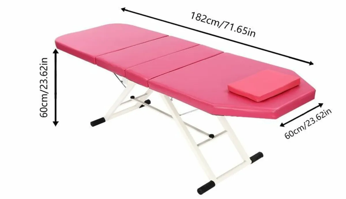Pink Massage Table, Therapy Lounger - Image 3