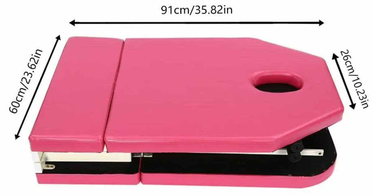 Pink Massage Table, Therapy Lounger - Image 4